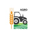 Agro company icon element design. Sign or Symbol, logo design for idustrial company or agriculture company. Farm, farming.