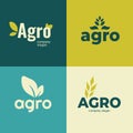 Agro company logo. Identity for Agricultural business. Royalty Free Stock Photo