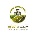 Agro Farm - vector logo design illustration of agriculture business