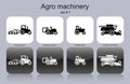 Agro machinery icons