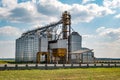 Agro-processing plant for processing and silos for drying cleaning and storage of agricultural products, flour, cereals and grain Royalty Free Stock Photo