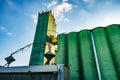 Agro-processing plant for processing and silos for drying cleaning and storage of agricultural products, flour, cereals and grain Royalty Free Stock Photo