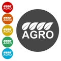 Agro word logo icon