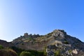 Acrocorinth ,the acropolis of ancient Corinth. Royalty Free Stock Photo
