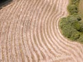 agroculture fields from above. drone image in country in autumn Royalty Free Stock Photo