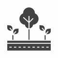 Agroforestry Icon vector image. Royalty Free Stock Photo