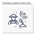 Agronomist line icon