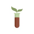 Agronomist test tube icon flat isolated vector Royalty Free Stock Photo