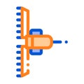Agronomy Cultivator Trailer Vector Thin Line Icon