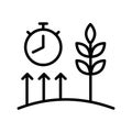 Agronomy icon, outline vector icon. Web icon simple thin line vector icon