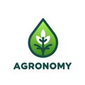 Agronomy logo design. Concept of caring for the environment.