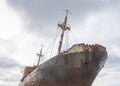 Aground ship at cabo san pablo beach, argentina