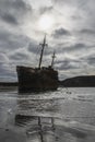 Aground ship at cabo san pablo beach, argentina