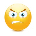 Agry emoticon Royalty Free Stock Photo
