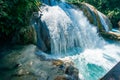 Agua Azul, Chiapas, Palenque, Mexico. View of the amazing waterfall Royalty Free Stock Photo