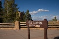 Agua Canyon Overlook Sign Royalty Free Stock Photo