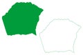 Agua Fria municipality Bahia state, Municipalities of Brazil, Federative Republic of Brazil map vector illustration, scribble