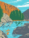 Agua Fria National Monument Centered on Agua Fria River Canyon in Arizona WPA Poster Art