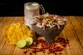 2 Aguachile, typical mexican food, with beer 2