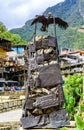 Aguas Calientes, Cusco,Peru -29 April 2017: Condor statue and in