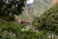 Aguas Calientes town in the Urubamba River Valley, in southeast Peru Royalty Free Stock Photo