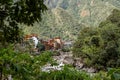 Aguas Calientes town in the Urubamba River Valley, in southeast Peru Royalty Free Stock Photo