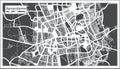 Aguascalientes Mexico City Map in Retro Style. Outline Map