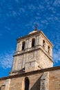 Aguilar de Campoo church tower of St. Michael town square Palencia, Castilla y LeÃ³n, Spain Royalty Free Stock Photo