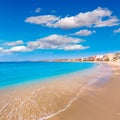 Aguilas Poniente beach Murcia in Spain Royalty Free Stock Photo