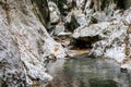 Agur river in gorge Royalty Free Stock Photo