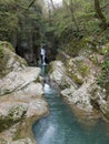 Agur spring waterfall, Russia Royalty Free Stock Photo