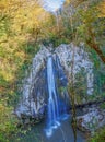 Waterfall on the river Agura. Sochi National Park. Russia. Royalty Free Stock Photo