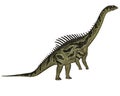 Agustinia dinosaur - 3D render Royalty Free Stock Photo