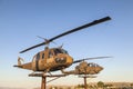 AH-1 Cobra and Bell Helicopters at Veterans Memorial Royalty Free Stock Photo