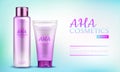 Aha cosmetics product line for body and skin care