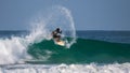 performing a huge cutback spray at the event.
