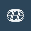 AHB abstract monogram logo design. AHB monogram unique modern flat abstract letter logo design Royalty Free Stock Photo