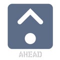 Ahead concept icon on white Royalty Free Stock Photo