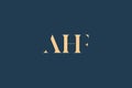 AHF abstract letter logo design Royalty Free Stock Photo