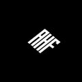 AHF letter logo design on black background Royalty Free Stock Photo