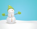 Blinking snowman shows your message