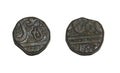 Ahilya Bai Holkar Indore State Copper Coin of Maheshwar Mint Royalty Free Stock Photo