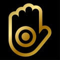 Ahinsa hand symbol isolated religious sign jainism Royalty Free Stock Photo