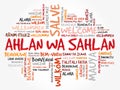 Ahlan Wa Sahlan (Welcome in Arabic) word cloud