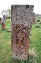 Ahlat Seljukian Cemetery. Seljuk Period Tombstones. Royalty Free Stock Photo