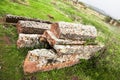 Ahlat Seljukian Cemetery. Seljuk Period Tombstones.