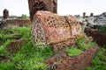 Ahlat Seljukian Cemetery. Seljuk Period Tombstones.