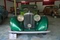 AHMEDABAD, GUJARAT, INDIA - June 2017, Close-up of the front of Bentley Year 1934, Coach work - gurney nutting, England Auto wor