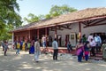 Ahmedabad, India - December 28, 2014: Tourist visit House of Mahatma Gandhis museum in Sabarmati Ashram. Royalty Free Stock Photo