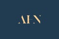 AHN abstract letter logo design Royalty Free Stock Photo